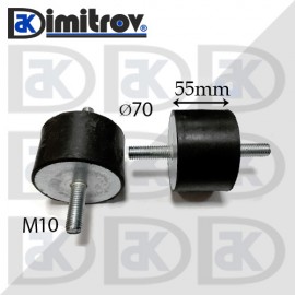 Антивибрационен тампон М10 х Ø 70 х 55 mm
